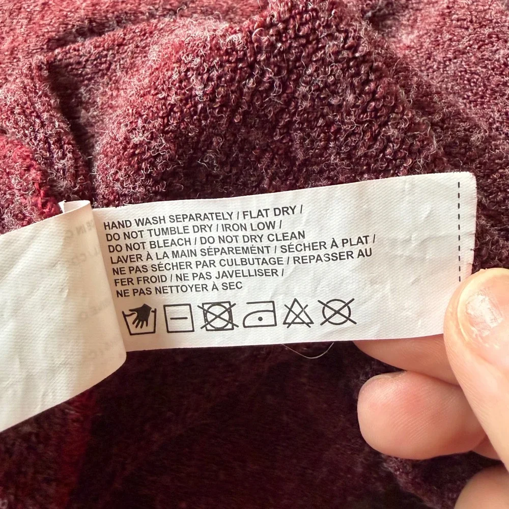 Altard State Burgundy Heathered Long Sleeve A‎ Line Dress Womens Size S - Picture 6 of 6